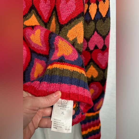 FARM Rio Multicolor Heart Sweater - Picture 9 of 11